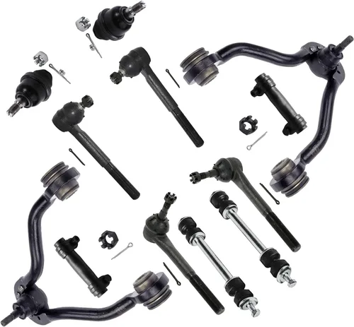 Vista 53 de Detroit Axle – 12 brazos de control superiores e inferiores delanteros con rótulas, barras de unión exteriores e interiores con topes, barras