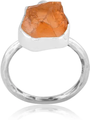 Vista 17 de Anillo trenzado de plata esterlina 925 con piedras preciosas crudas para mujer, joyería hecha a mano