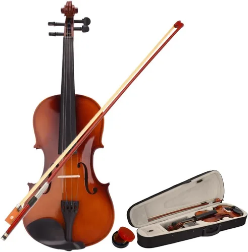 Vista 11 de Ktaxon Violín para principiantes y estudiantes, violines acústicos 4/4, kit de violín tamaño completo con estuche, arco, colofonia, para adultos
