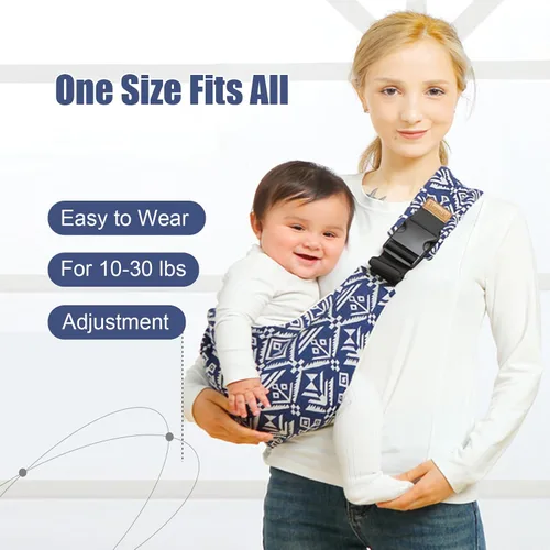 Vista 2 de Portabebés con Sling, Portabebés Sling, Portabebés para Niños Pequeños, Portabebés con Asiento de Cadera Ajustable y Antideslizante para Llevar
