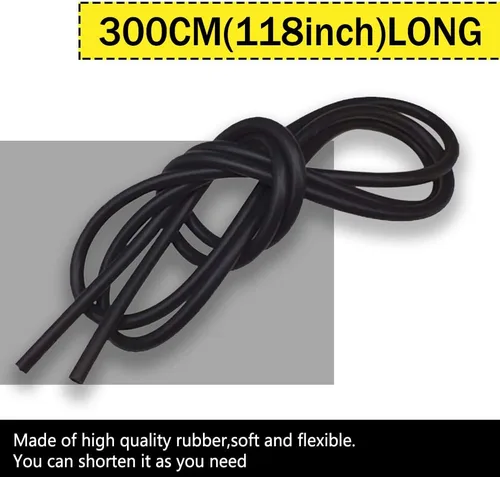 Vista 5 de Kit de manguera de lavado de parabrisas, manguera de líquido de lavadora de 9.8 ft con 6 conectores de manguera, tubo de líquido de arandela de goma
