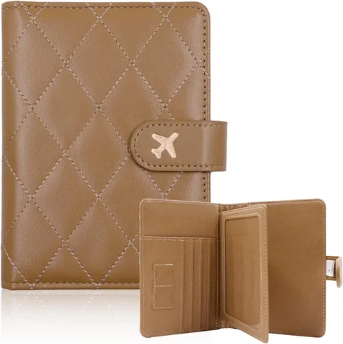 Vista 47 de Melsbrinna - Funda para pasaporte, ranuras para tarjetas, bonita funda para pasaporte para mujeres/hombres, resistente al agua con bloqueo RFID