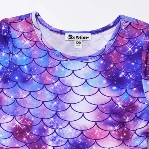 Vista 3 de Jxstar Vestidos de manga larga para niñas, ropa de otoño e invierno, vestido con vuelo
