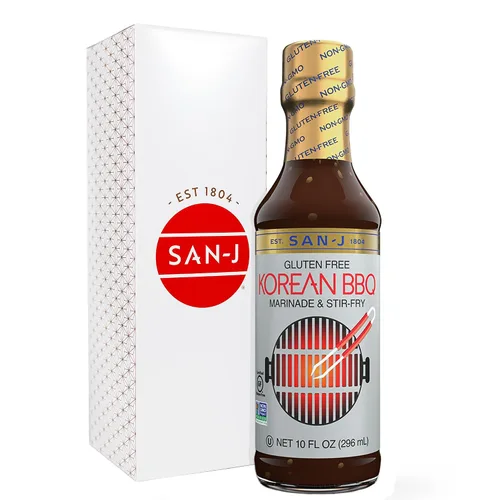 Vista 29 de San-J - Paquete variado Spice of Life - Teriyaki, salsa de naranja, szechuan, maní tailandés - Salsas de cocina sin gluten - Sin OGM - Botellas