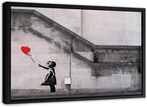 Vista 32 de Arte en lienzo de Banksy para pared, decoración del hogar, lienzo pre-estirado - varios tamaños