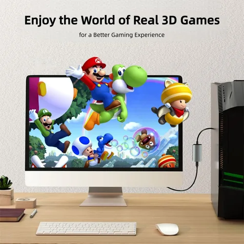 Vista 5 de Adaptador DisplayPort a USB C, 4K a 120Hz con adaptador USB C, convertidor DP macho a tipo C macho compatible con Nrea-l Air VR, MacBok Pro/Air