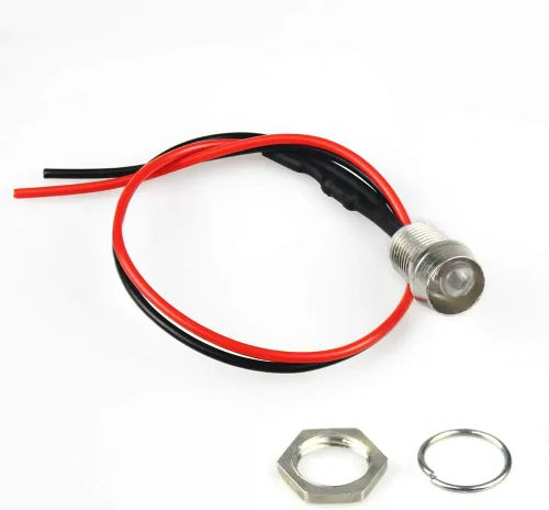 Vista 3 de 18 luces LED indicadoras DC12V para tablero direccional ultra brillante de 0.315 in, bombillas LED piloto lámpara de señal para coche, camioneta