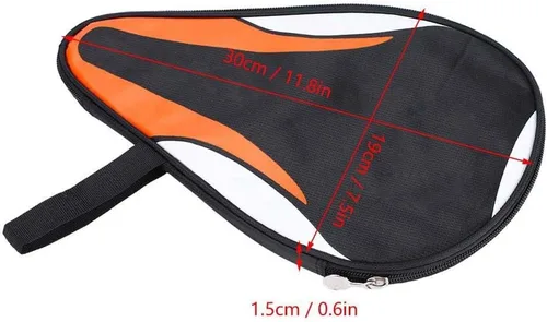 Vista 3 de Bolsa de paleta de tenis de mesa Oxford Bat Case Cubierta de raqueta de tenis de mesa (naranja), Naranja, Talla única