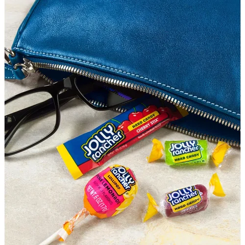Vista 5 de JOLLY RANCHER - Surtido de caramelos con sabor a fruta en bolsa a granel, 42.01 oz Large bag of Individually wrapped hard candy lollipops and
