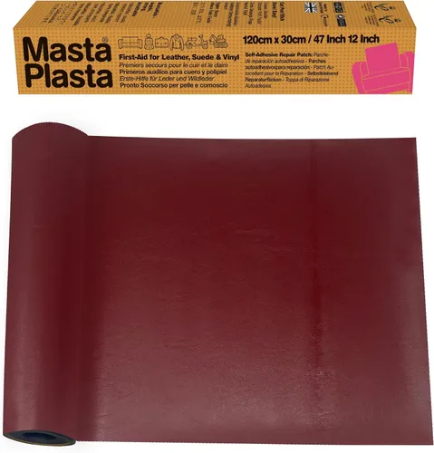 Vista 27 de MASTAPLASTA Cinta de reparación de cuero original, color gris claro, 59.1 x 3.9 in, calidad de tapicería, parche de reparación de cuero rápido y I