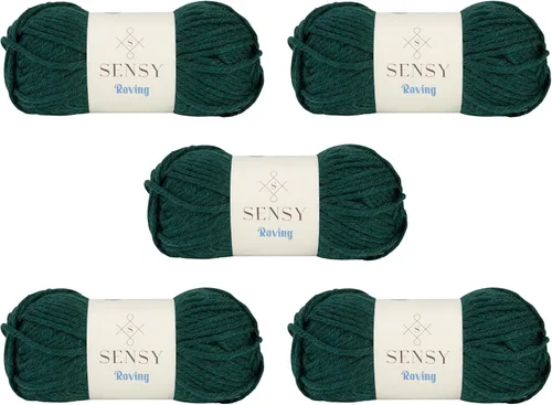 Vista 57 de Sensy Roving - Ovillo de lana multicolor, 3.5 onzas, 132 yardas, calibre 5, voluminoso (otoño)