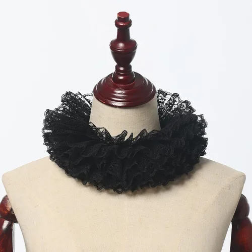 Vista 22 de BLESSUME 1 cuello de encaje renacentista con volantes