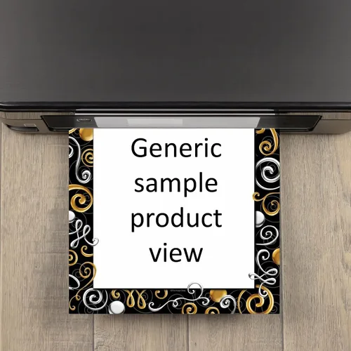 Vista 2 de Gold & Silver Swirls - Papel para impresora láser y inyección de tinta con membrete, paquete de 25