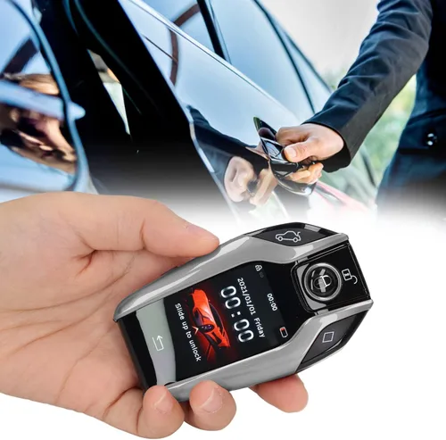 Vista 4 de Ymiko Universal TK800+ Llave inteligente con pantalla táctil LCD, llave remota sin llave para automóvil, control remoto para todos los botones