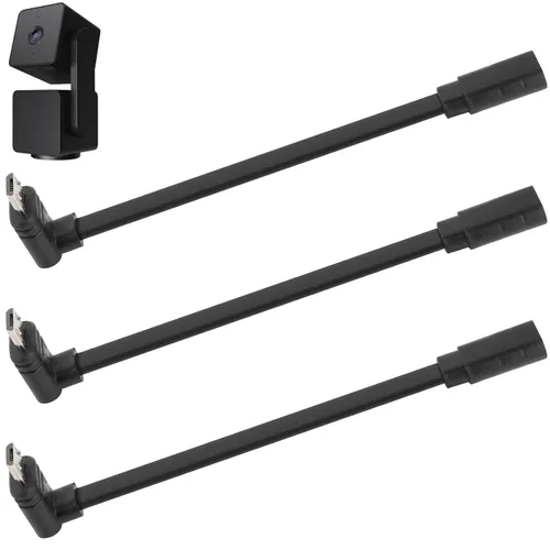 Vista 8 de Uogw Paquete de 2 cables de extensión compatibles con Wyze Cam Pan v3 y Wyze Cam v3 Pro, cable extensor macho a hembra de 5 pulgadas para cámara