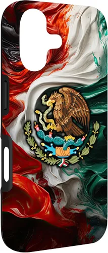 Vista 3 de Funda para iPhone 17 con diseño de bandera mexicana ahumada del orgullo de México del Cinco de Mayo