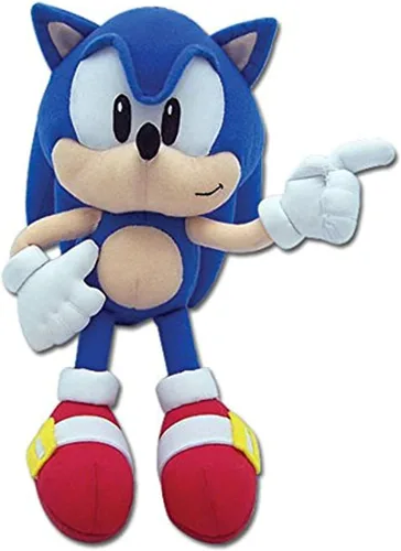 Vista 2 de Sonic The Hedgehog - Muñeco de peluche clásico de Sonic de 9 pulgadas