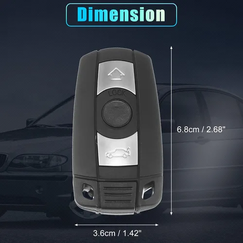 Vista 6 de X AUTOHAUX 315MHz KR55WK49127 Reemplazo inteligente de proximidad sin llave remoto de entrada remoto para BMW 1 3 5 6 Series 2006-2014 3 botones