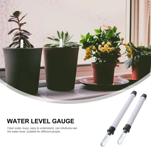 Vista 9 de BESTOYARD Indicador de agua para plantas en macetas para uso en interiores y exteriores, medidor de humedad del suelo con escala transparente