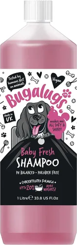 Vista 10 de BUGALUGS Baby Fresh - Champú para perros de 16.85 onzas líquidas, producto de aseo para perros malolientes con aroma a polvo de bebé, el mejor