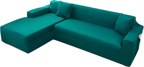 Vista 15 de Fundas para sofá modular, 2 piezas, funda de sofá de alta elasticidad en forma de L para 5 y 6 plazas, funda de sofá de tela de elastano