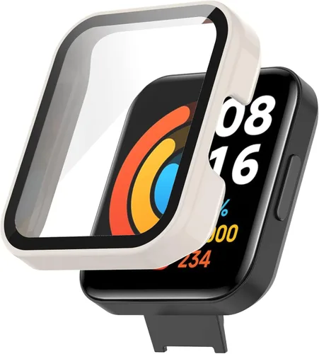 Vista 7 de [Paquete de 6] Funda Senter con protector de pantalla de vidrio templado integrado para reloj inteligente Redmi Watch 2 Lite, funda rígida