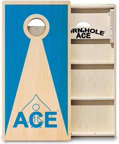 Vista 22 de CornholeAce ACE PRO Tablas de cornhole profesionales de triángulo inverso – ¡sin rebote! Patas anchas triples, madera contrachapada de abedul
