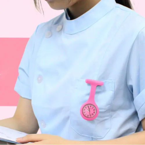 Vista 7 de Juego de 3 relojes de silicona para enfermeras bolsillo médico con clip de solapa para regalo