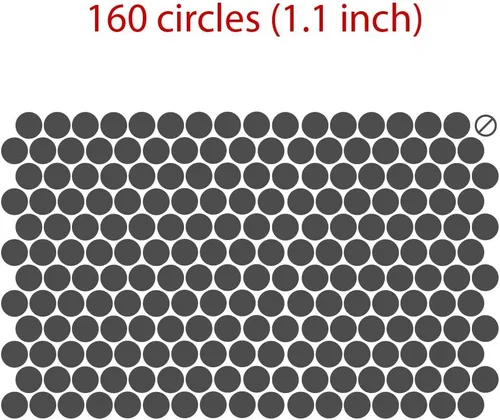 Vista 4 de Adhesivos decorativos de vinilo para pared, diseño de círculos de lunares, fácil de despegar y pegar, adhesivos decorativos extraíbles para Verde
