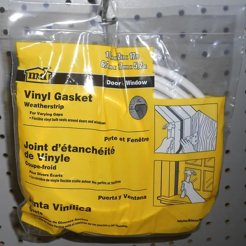 Vista 2 de MD Building Junta de vinilo para puertas y ventanas, color blanco, 17 pies