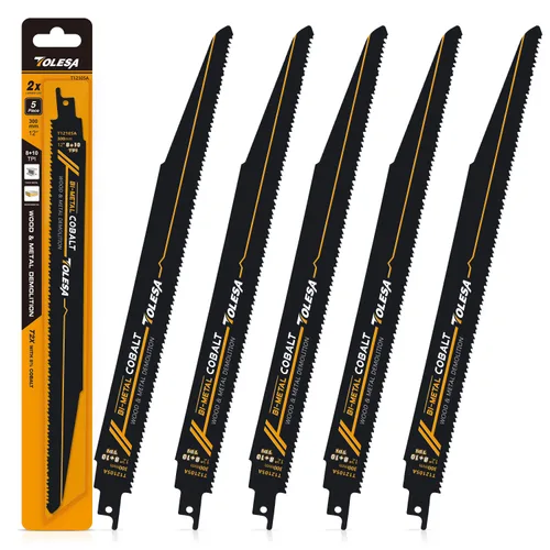 Vista 8 de TOLESA Hojas de sierra recíproca para corte de metales pesados, 6 pulgadas, 14 TPI para tubería, barras de refuerzo, hojas de sierra de sable