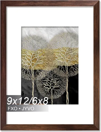 Vista 143 de Fxojyvo Marco de Fotos de 4x6, Muestra Foto de 3.5x5 con Paspartú o 4 x 6 Sin Paspartú, Liviano y de Alta Transparencia Marco de 4 por 6 para Pared