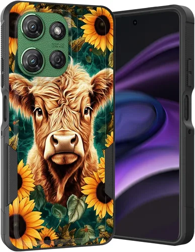 Vista 240 de para Moto G Play 4G 2024, funda de dos capas híbrida resistente y a prueba de golpes, PC duro + silicona suave protectora para Motorola Moto G Play