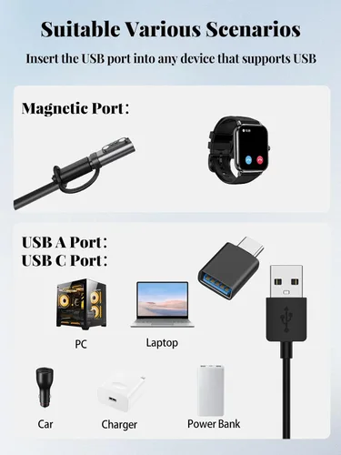 Vista 6 de Adaptador de cargador para reloj inteligente ganopterygon TG38