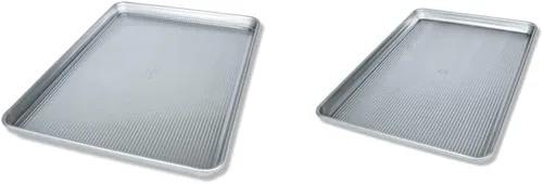 Vista 13 de USA Pan - Bandeja para hornear antiadherente de acero aluminizado para rollos de gelatina