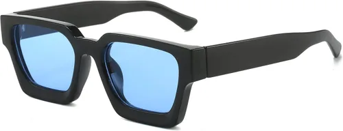 Vista 60 de AIEYEZO Gafas de sol cuadradas para mujeres y hombres, gafas de sol cuadradas con montura gruesa, estilo de diseñador simple