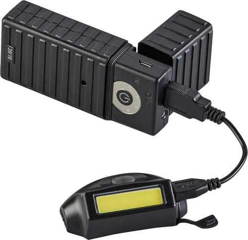 Vista 2 de Streamlight 61714 Bandit Pro - Linterna frontal LED recargable de 180 lúmenes para trabajo y uso al aire libre, incluye cinta elástica