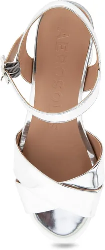 Vista 5 de Aerosoles Sandalias de tacón Cosmos para mujer, plateadas, 8.5, plateado