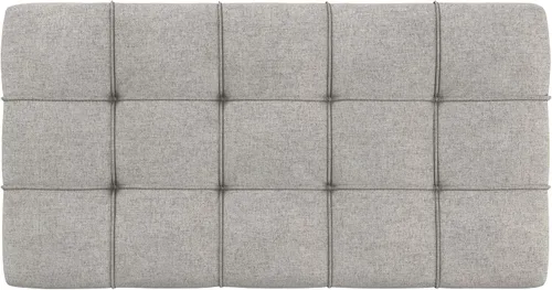 Vista 5 de SIMPLIHOME Sienna - Otomana de almacenamiento de tela con aspecto de lino Gris (Dove Grey)