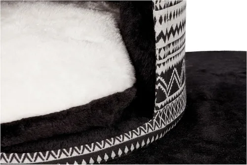 Vista 7 de TRIXIE Giada Cat Tower Scratching Post, condominio con cojín extraíble, hamaca, plataforma superior para cama de 28.66 libras