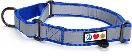 Vista 26 de Pawtitas Collar de perro Martingala personalizado reflectante reflectante bordado nombre personalizado número de teléfono ajustable para cachorros