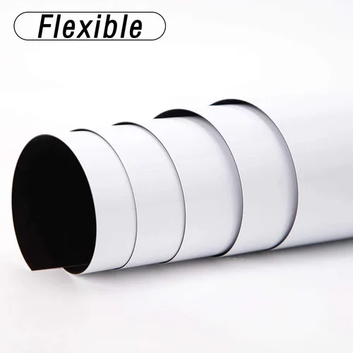 Vista 5 de ZHIDIAN Papel de contacto magnético para pizarra blanca para pared, 94 x 48 pulgadas, adhesivo magnético de borrado en seco con respaldo no adhesivo