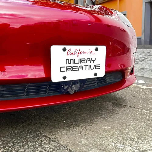 Vista 6 de El soporte original de placa de matrícula con cerradura para Tesla Model 3 de 2017-2023, kit de montaje de soporte de placa frontal