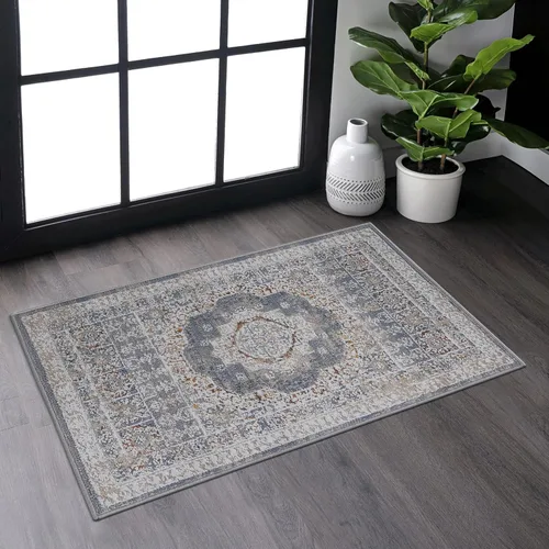Vista 25 de NAAR PAYAS - Alfombra de área de 2 x 3 pies, diseño geométrico beige para sala de estar, dormitorio y comedor