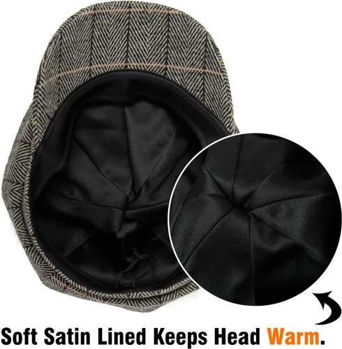 Vista 5 de 2019 New Womens Newsboy - Boina estilo cabbie para mujer, gorra con visera cloche de algodón