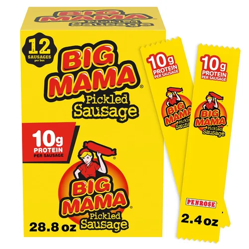 Vista 11 de Penrose Big Mama Salchichas en escabeche, 2.4 onzas, paquete de 6