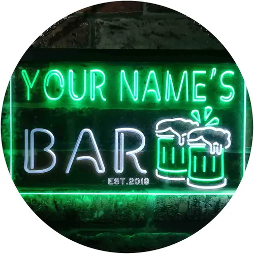 Vista 24 de ADVPRO Letrero de neón LED personalizado con texto en inglés «Your Name Est Year» (12 x 8.5 pulgadas) st4s32-w1-tm-b