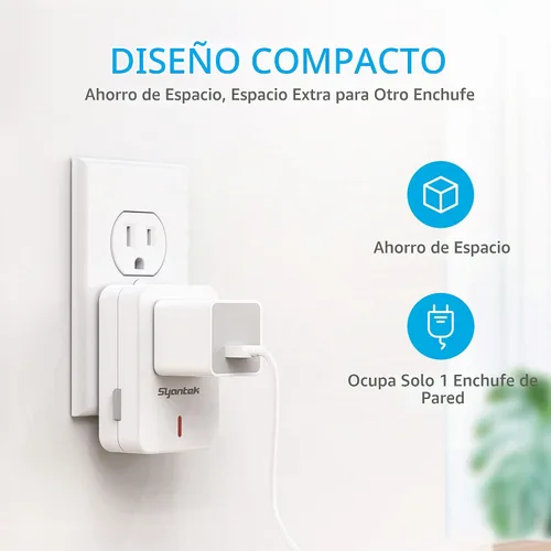 Vista 6 de Syantek Toma de Corriente con Control Remoto Interruptor de Luz Inalámbrico para Electrodomésticos, Kit de Interruptor de Luz Remoto Expandible