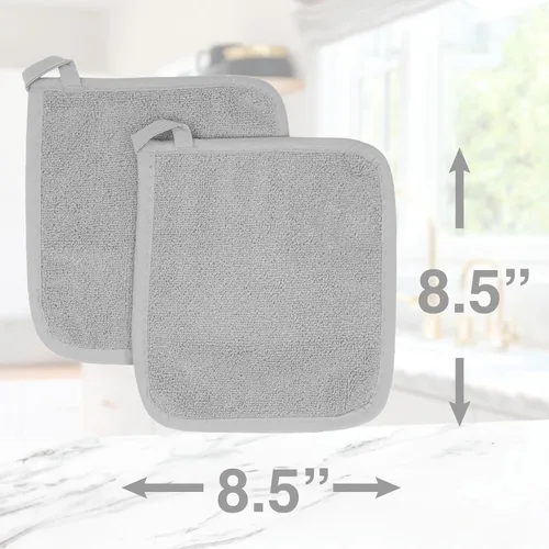 Vista 7 de RITZ Agarraderas para ollas y salvamanteles de rizo: Resistente al calor sin igual, duradero 100% algodón – Diseñado ergonómicamente para un agarre