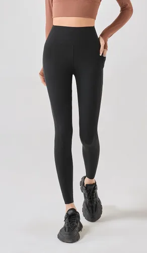 Vista 2 de Women's Fitness Exercise high-Waisted Pull-in Yoga Pants with Pocket Legging